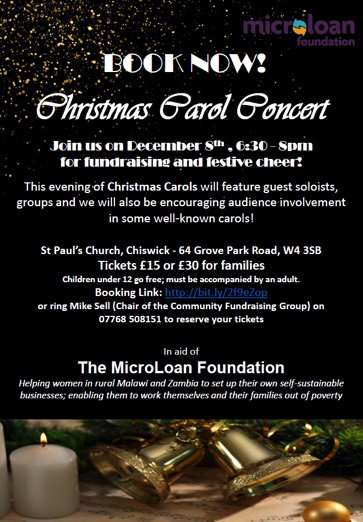 Carol concert in aid of <a href="/MicroLoan/">MicroLoan Foundation</a> in #GroveParkW4 #Chiswick #ChristmasCarols