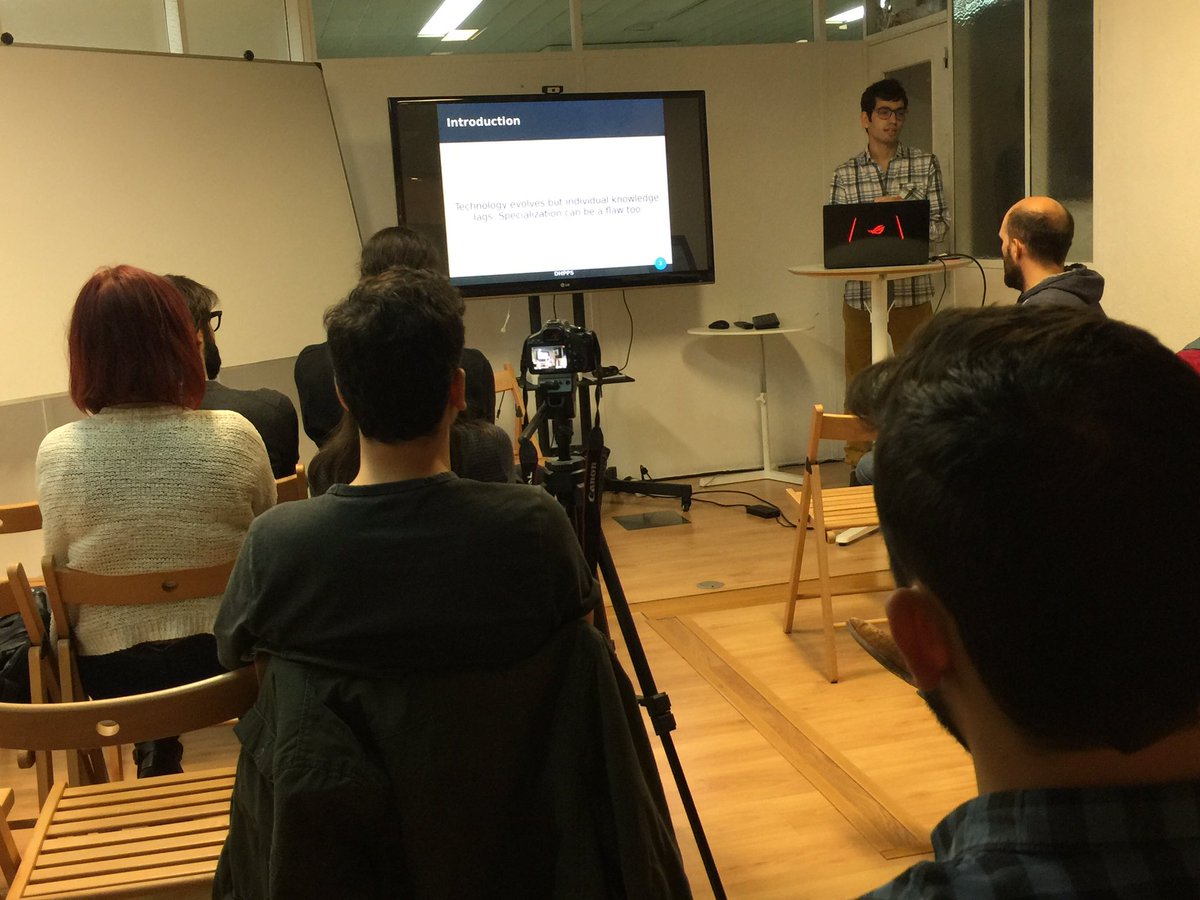 Now we have <a href="/lpalgarvio/">Luís Pedro Algarvio</a> talking about his project "High Performance PHP development stack with <a href="/docker/">Docker</a>" <a href="/dockerlisbon/">Docker Lisbon</a>