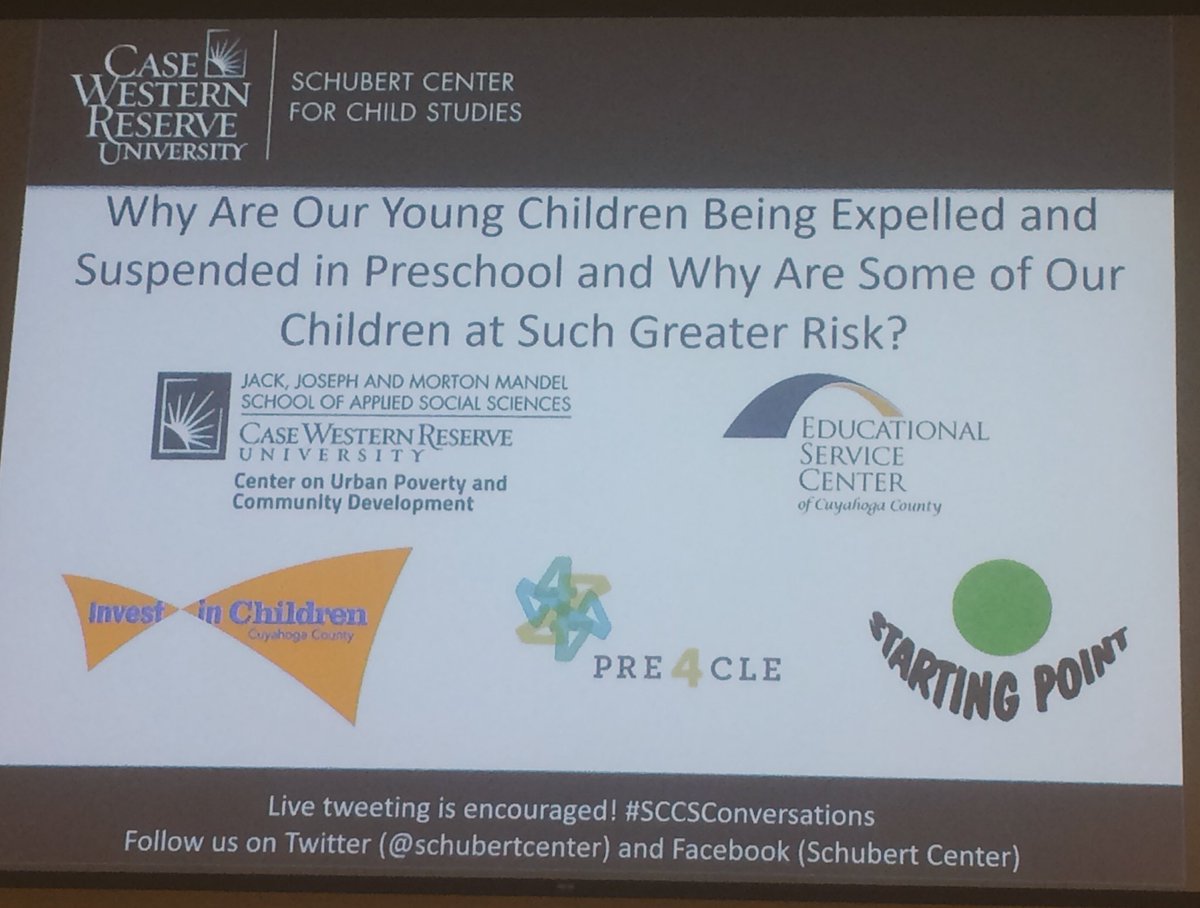 PRE4CLE's tweet photo. We're with the @schubertcenter &amp; @WalterGilliam today for #SCCSConversations about #preschool expulsion https://t.co/fy3jPuzUPB