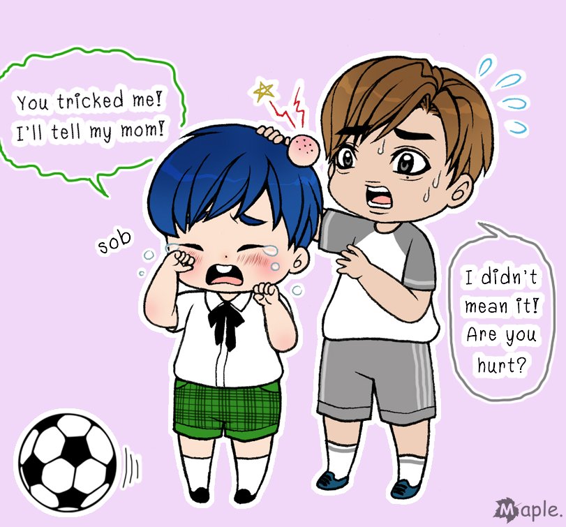 M2Bapdesign's tweet photo. [⚽️] You tricked me! I'll tell my mom!!! 😭😂
#daehyun #jongup #bapfanart #แอดM1 https://t.co/PQHyaAs5dp