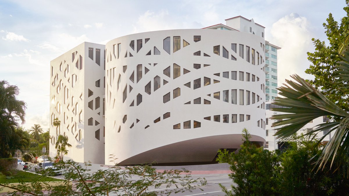 OMA completes Guggenheim inspired Faena Forum cultural centre in Miami Beach: dezeen.com/?p=1014017