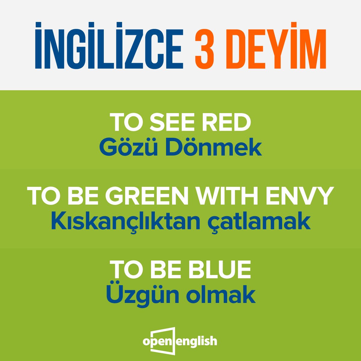 openenglishtr's tweet photo. İngilizce bazı deyimler
#OpenEnglish hakkında daha fazla bilgi edinmek için tıklayın: https://t.co/9D8v5kRG1x https://t.co/k3wftm7Zsh