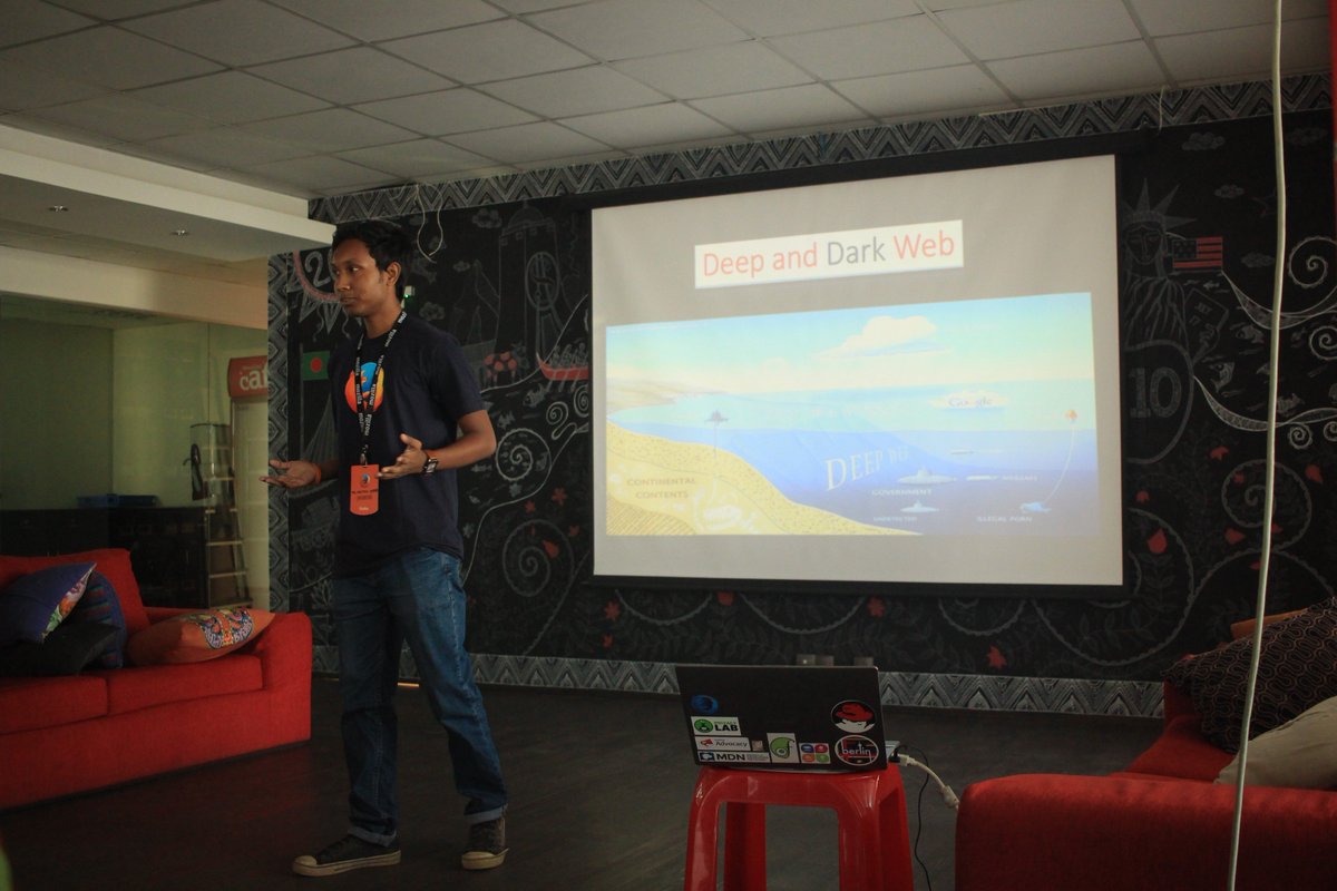 mozrobin's tweet image. In #WebTechTalk event, I gave an speech on &quot;Dark Web&quot;. Organized by Tech Speakers Bangladesh. @mozTechSpeakers  @MozLearn @mozillaBD