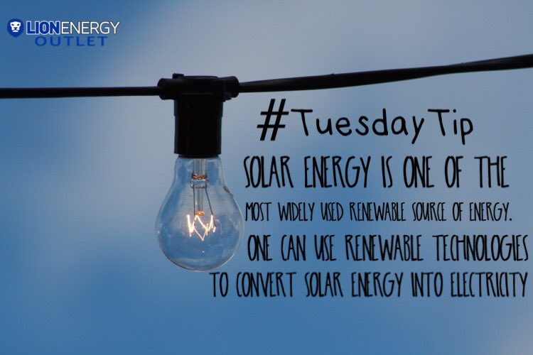 #TuesdayTip #renewableenergy #solarpower #batterygenerator