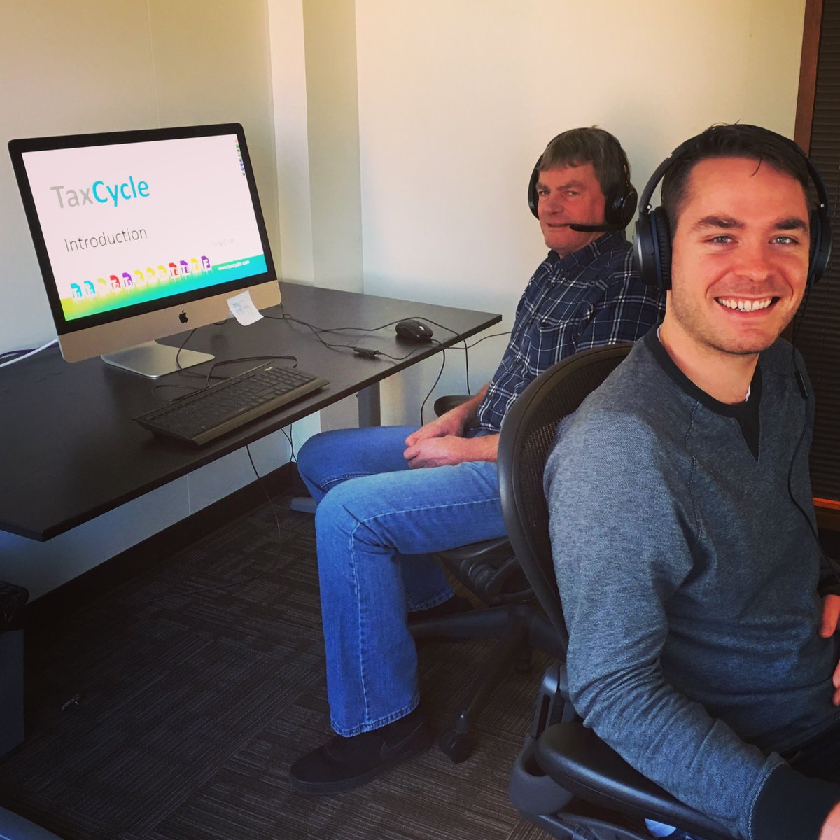 DoxCycle's tweet image. Just minutes before our weekly Intro to @TaxCycle webinar. Go Tony and John! Join us next week. Register here: buff.ly/2g2alID