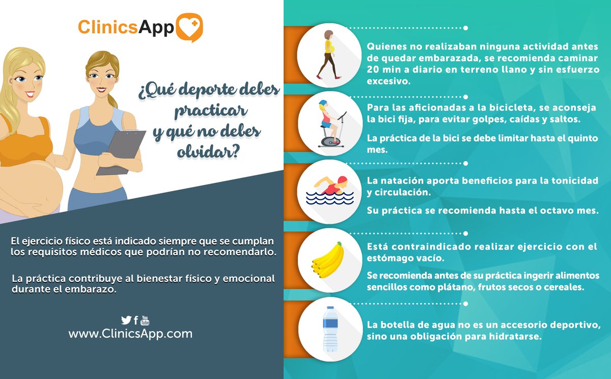 clinicsapp's tweet photo. Los Drs. Scapini y Montero te explican las claves para hacer #deporte durante el #embarazo en un artículo de la #App de #ClinicsApp https://t.co/wHxQSJABha
