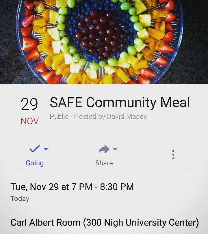 Potluck tonight! Last event of the semester! See you there! 🍲🎉
#safeuco #ucoallies #ucobronchos #UCO