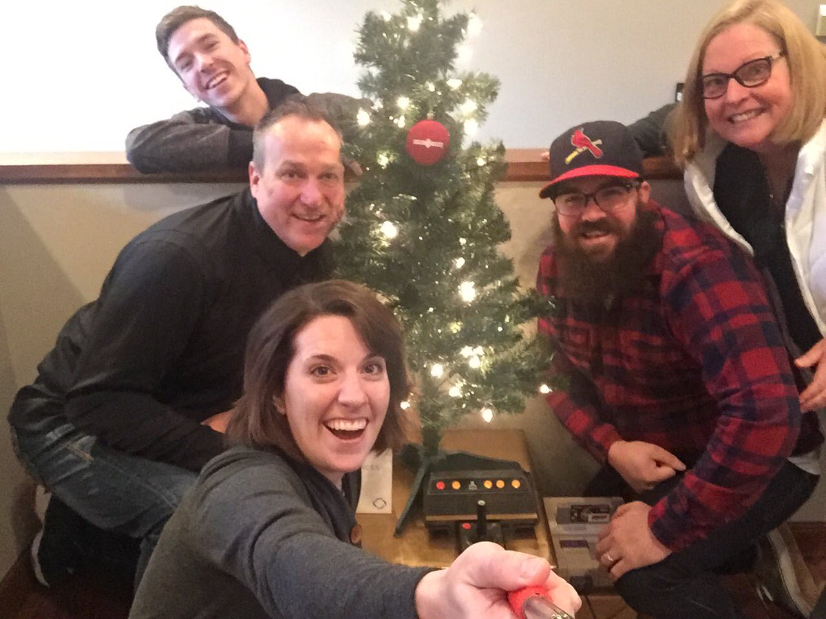 lt_katieg's tweet photo. Merry Christmas from the STL @LifeTeen office! Oh &amp; the new EDGE selfie stick rocks. #feelbetterabby @LT_JayMartin @LT_Steve @LT_DavidLein https://t.co/9kZg7nbN1C