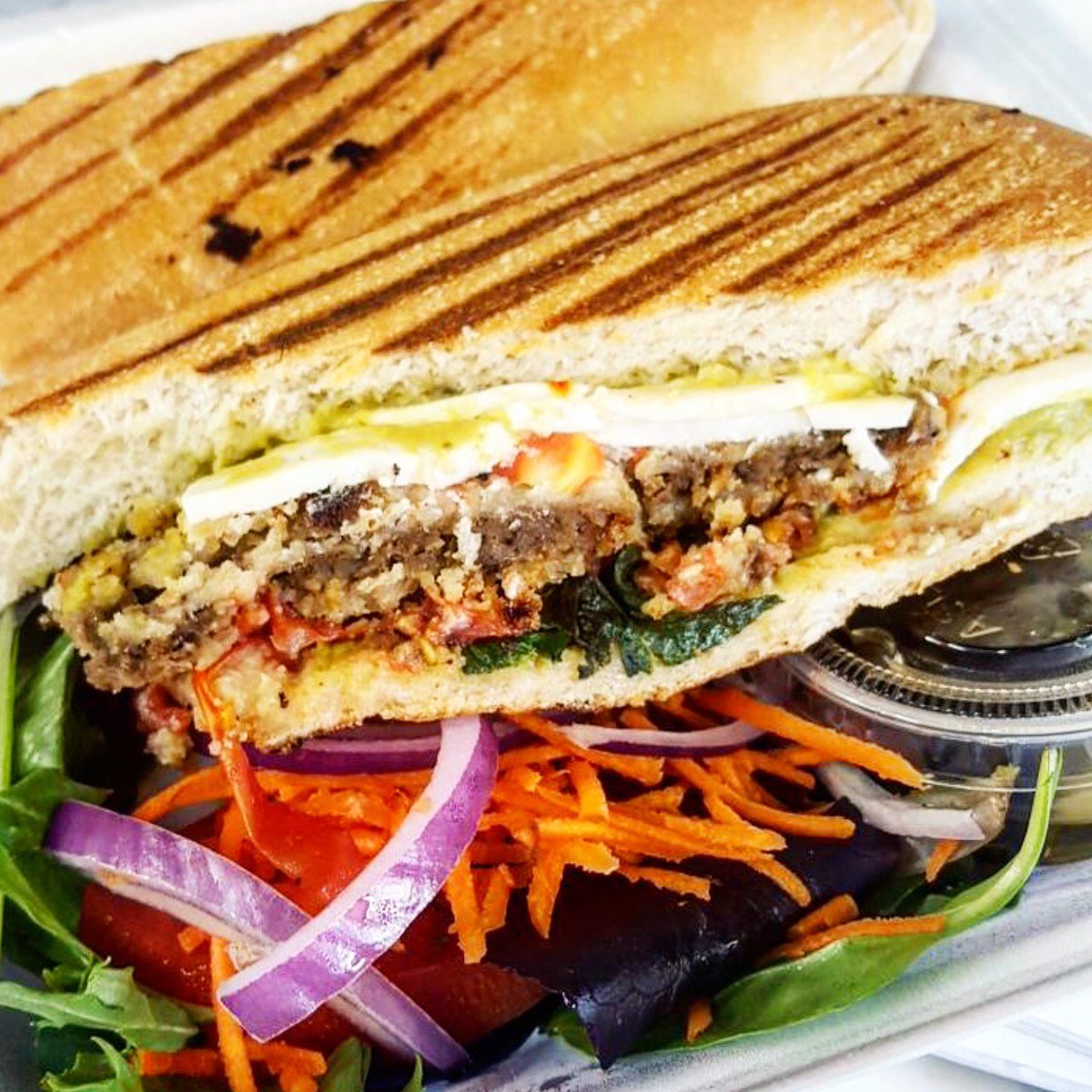 lemonipizza's tweet photo. Hello fox!!! Ready for art Basel!!! 
Wild mushrooms deli slice melt panini!!! 
#vegan  #miami #miamidesigndistrict #wynwoodmiami #artbasel https://t.co/FP8iqcFK27