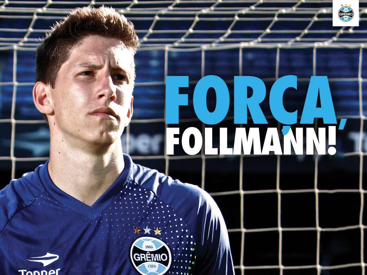 Gremio's tweet photo. Força, Follmann! Estamos contigo! 💪🏽 #ForçaFollmann #ForçaChape https://t.co/CSkVE7ujAA