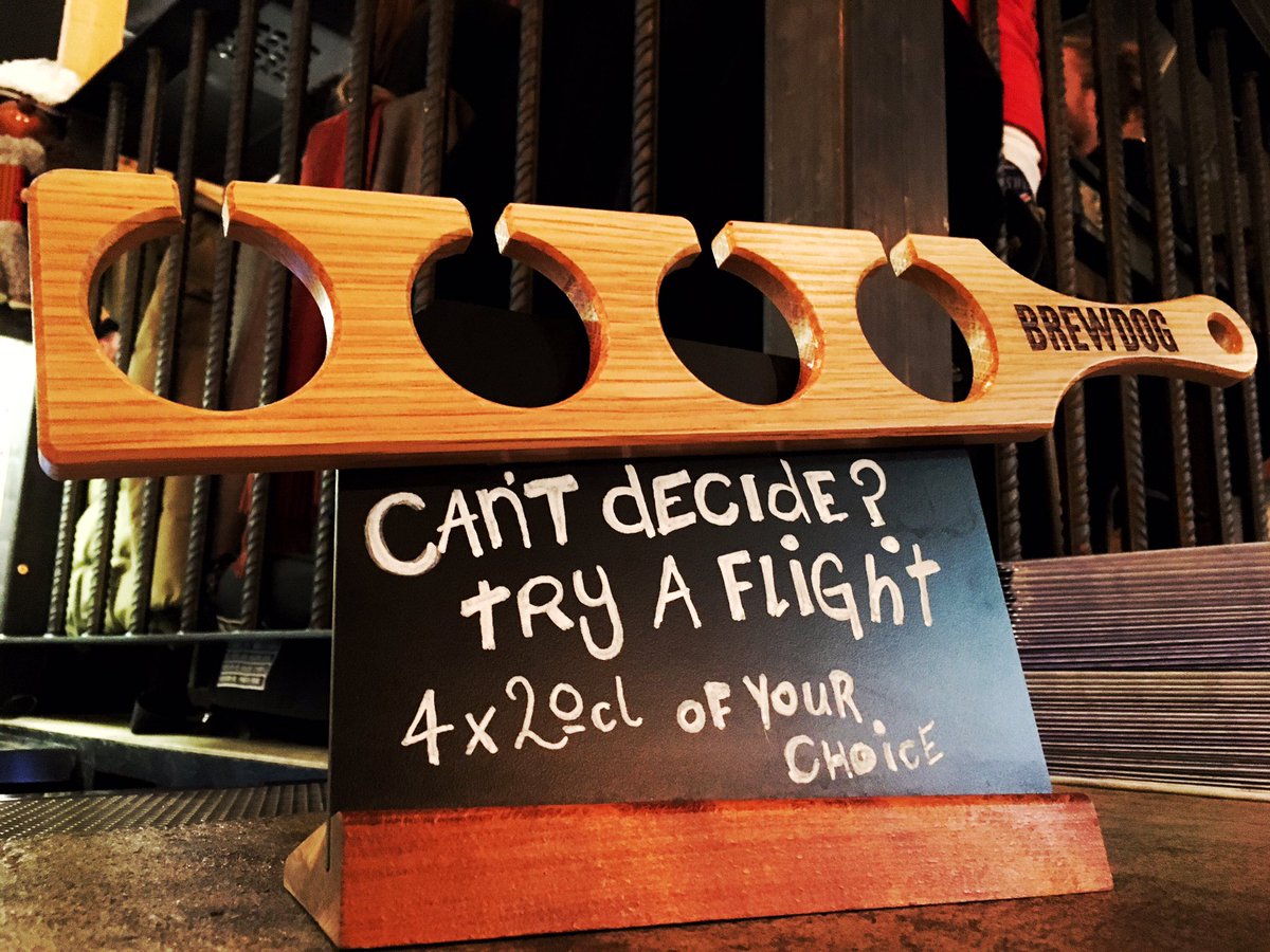 brewdogsoder's tweet image. Why have 1 beer when you can have 4! Beer flights are awesome because who doesn't like more?