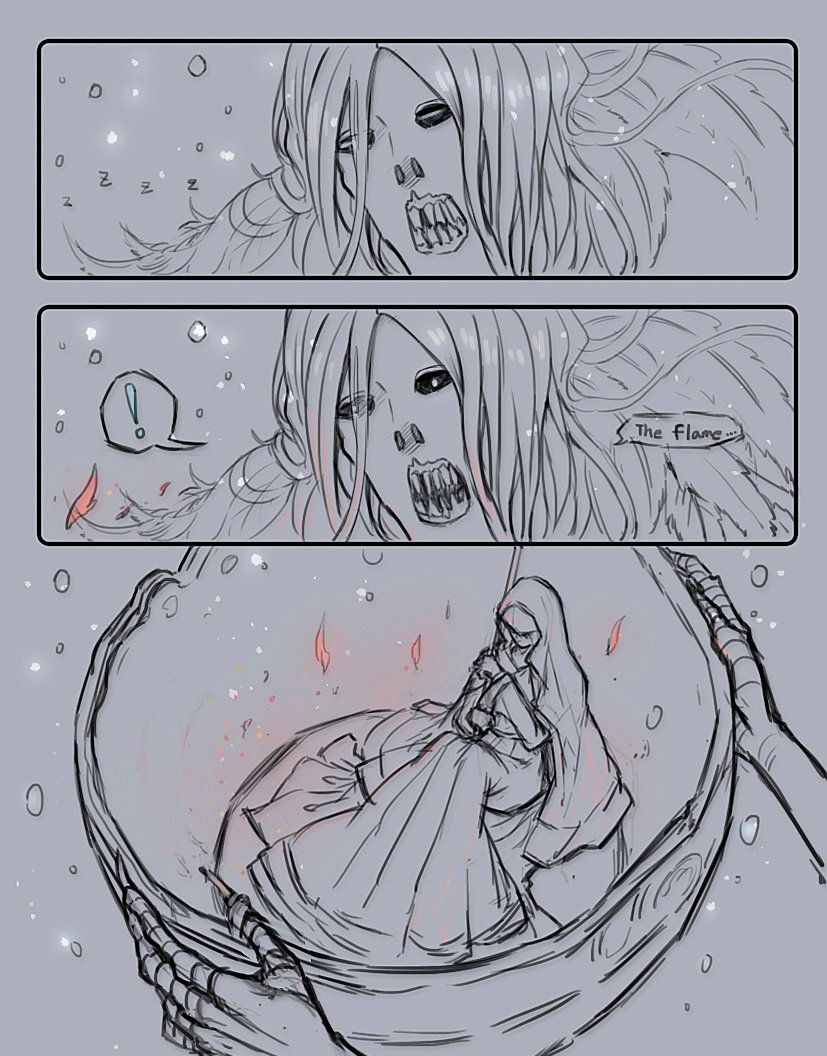 Merozart's tweet photo. #DarkSouls3 #ariandel #Friede Home- the cold flame https://t.co/mfEsl1vIeT