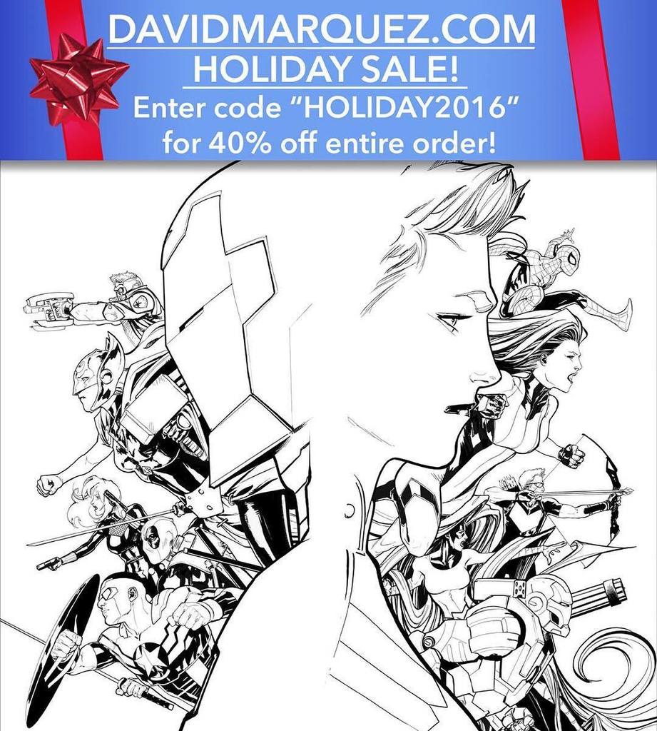 40% Off Holiday Sale at DavidMarquez.com! Enter code “Holiday2016” ift.tt/2gSjCqD