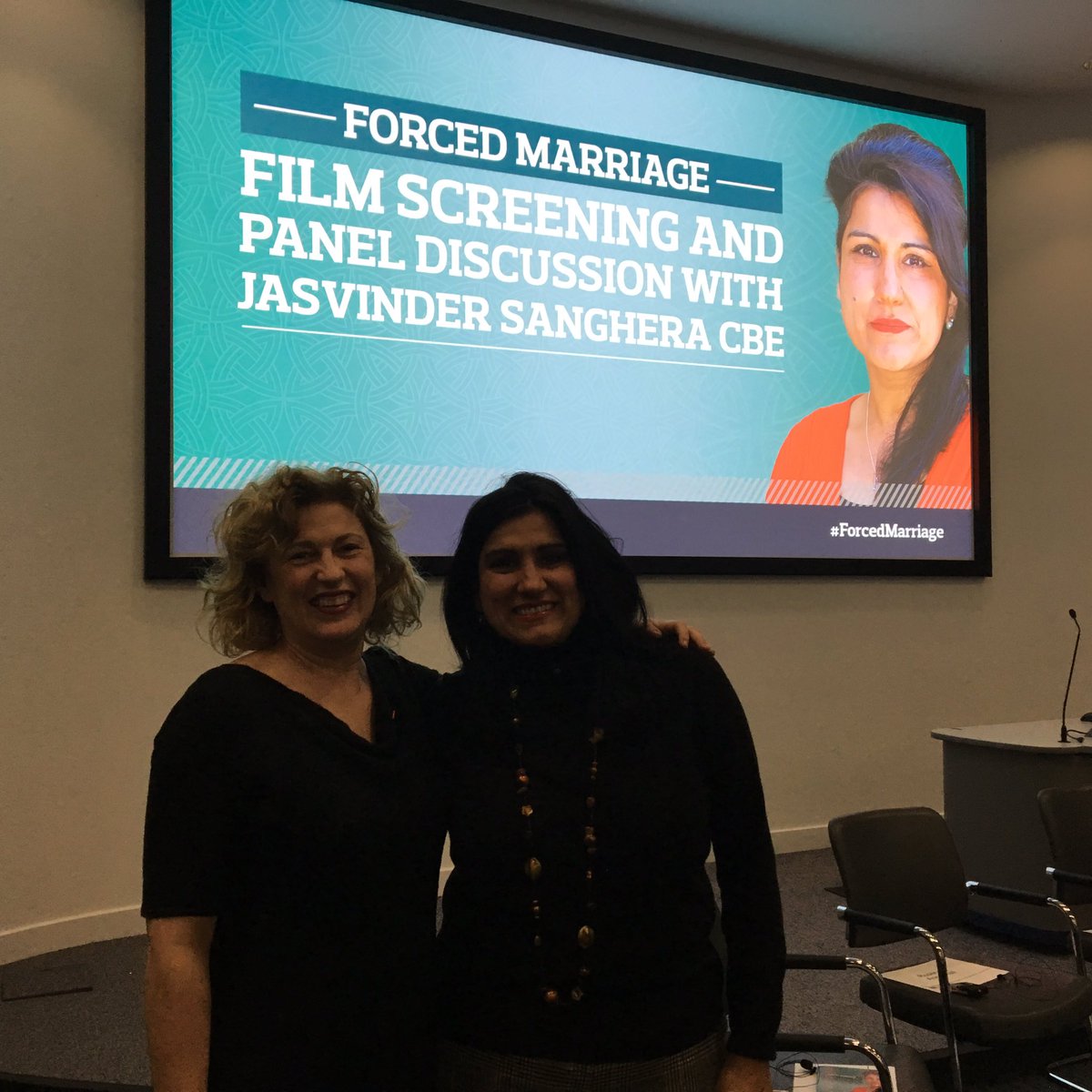 Jas_Sanghera_'s tweet photo. @KNFMHBV About to screen film Forced Marriage Cops with producer Anna Hall @AnnaHallTV https://t.co/8qzv0cKIKP