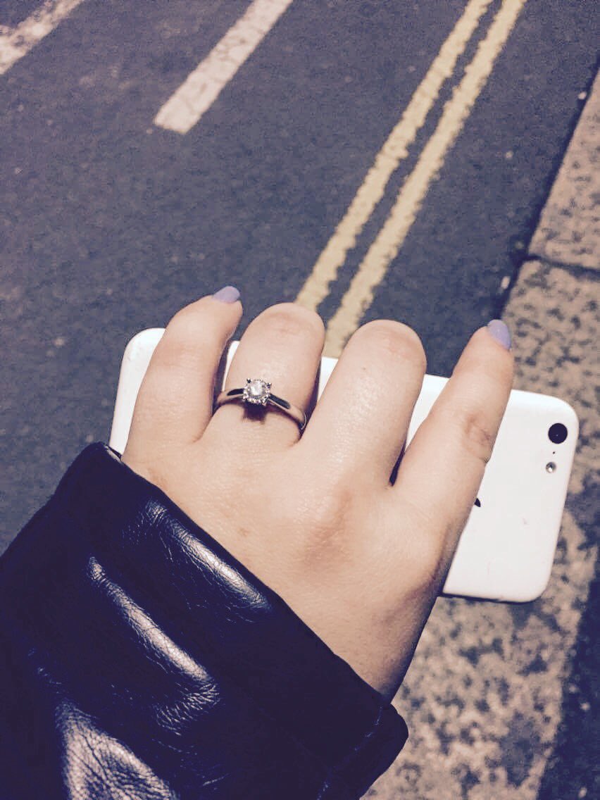 Bluebellvibes33's tweet photo. It's been 3 months since he got down on one knee and I still feel like the luckiest girl in the world 💍 https://t.co/gZIGZfoSjb