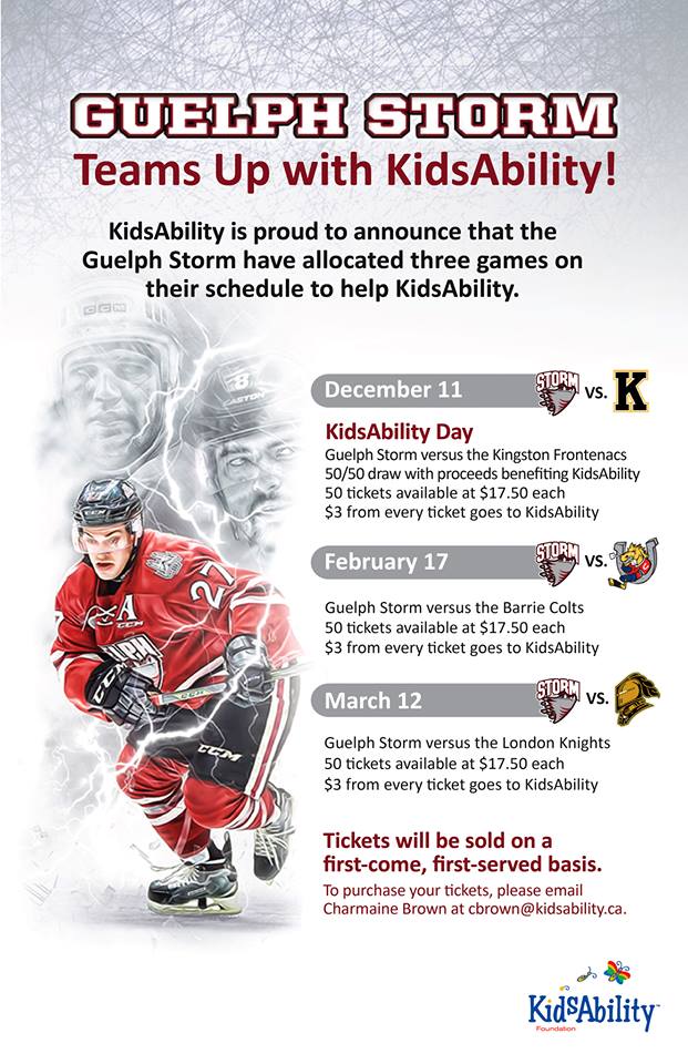 Energize Guelph on Twitter "Buy your tickets to a Guelph Storm game and support KidsAbility