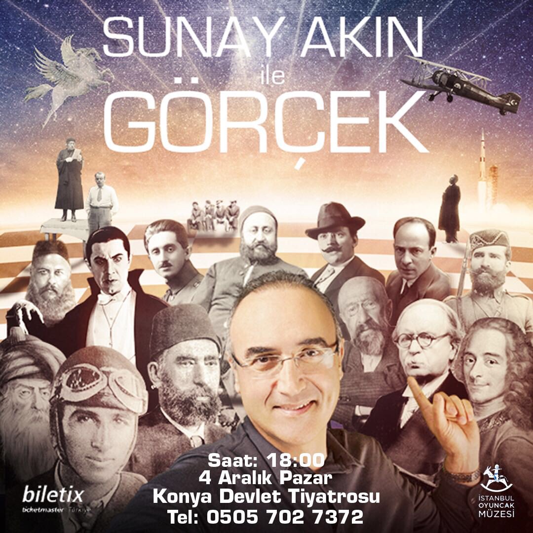 SunayAkin's tweet photo. Konya'ya duyuru:
4 Aralık, Pazar, saat 18:00
Konya Devlet Tiyatrosu https://t.co/Xb8QQYpxzo