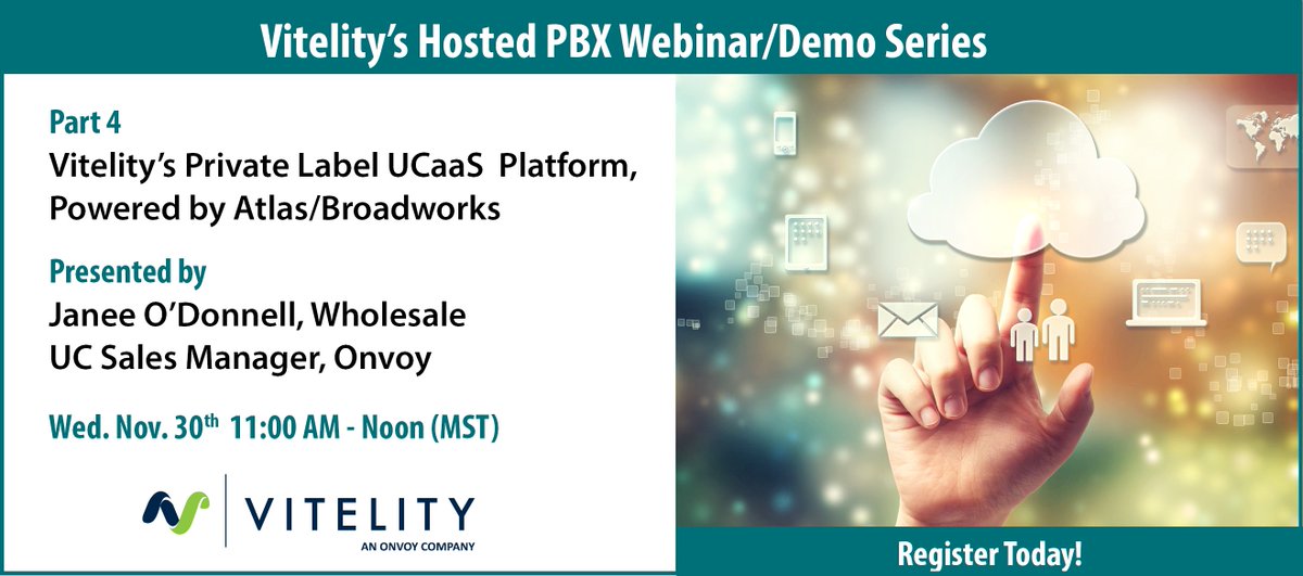 vitelity's tweet photo. TOMORROW - Private Label UCaaS Platform (powered by Broadworks) Webinar, Wed. 11/30, 11 AM (MST). Register Now! https://t.co/c99nC8A4HM https://t.co/0TbDV7Lzoj