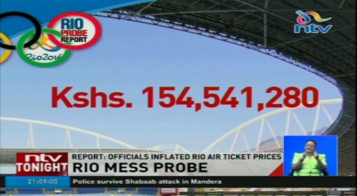 ntvkenya's tweet photo. #RioMess probe: Report: Officials inflated Rio air ticket prices #NTVTonight @SmritiVidyarthi @TrevorOmbija @NyabolaEdmond https://t.co/SpinXZMH0B