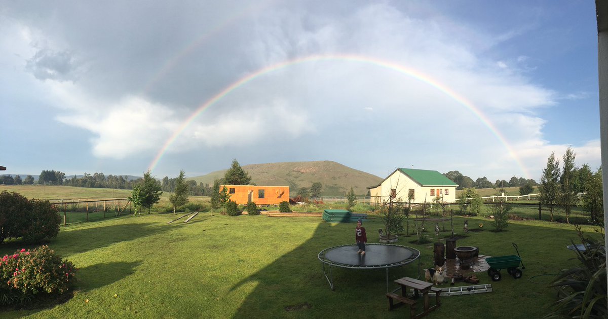 An awesome weather afternoon, started with a tornado and ended with a rainbow.