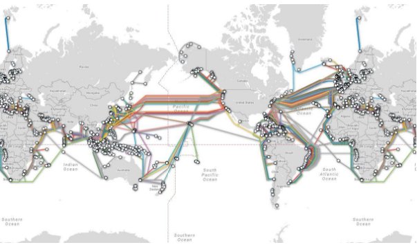 wef's tweet photo. This map shows how undersea cables move internet traffic around the world https://t.co/Et3OXyV7RG https://t.co/W4FOLUCl7R