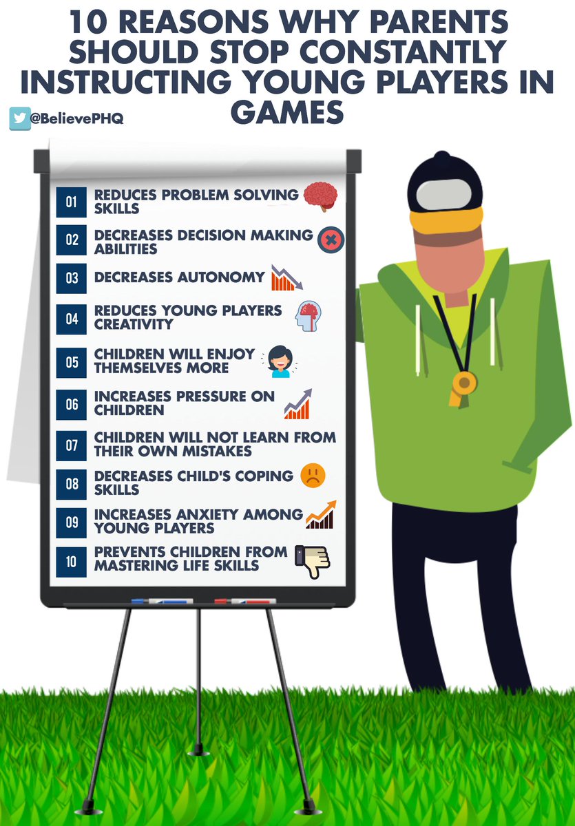 BelievePHQ's tweet photo. 10 reasons why parents should stop constantly instructing young players in games https://t.co/2JKhRkDB97