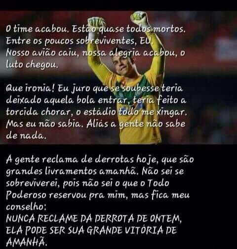 fcbcamilla's tweet photo. ESSE TEXTO É A MELHOR COISA QUE VOCÊ VAI LER HOJE! #ForçaChape #Chapecoense https://t.co/jZN2grNC4M