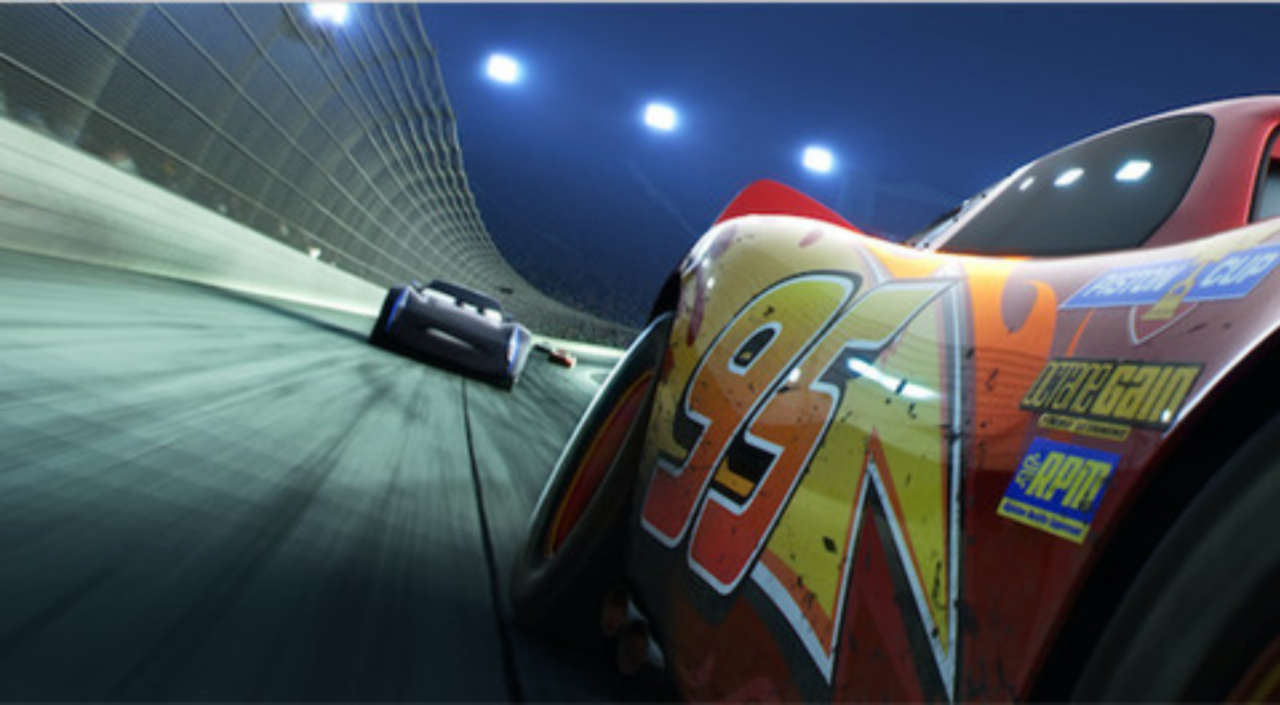 Lightning McQueen Crashes in New Cars 3 Poster