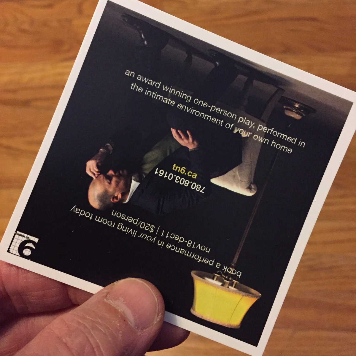 Look for our flyers for THE FEVER, specially designed to evoke a feverish state of vertigo!  tn6.ca/now-playing #yegtheatre #yegarts