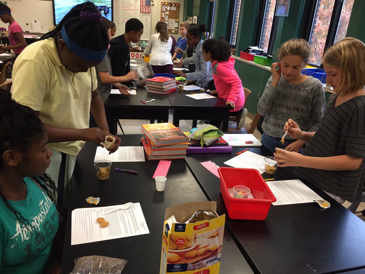 EmilyBoatright's tweet photo. @InmanMiddle 6th graders ❤️learning about soil during the edible lab. #inmanstrong @ATLsuper @DonyallD @AssocSupBrown https://t.co/z5WhyuSf3C