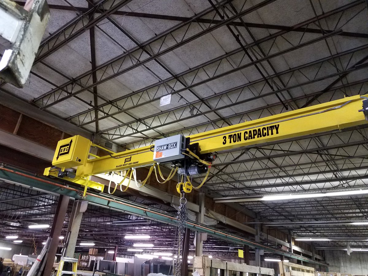 Customer is happy with their new crane using <a href="/CMCOLive/">Columbus McKinnon</a> Lift tech endtrucks and Shaw Box hoist &amp; repurposed <a href="/MagnetekInc/">Magnetek</a> electromotive panel