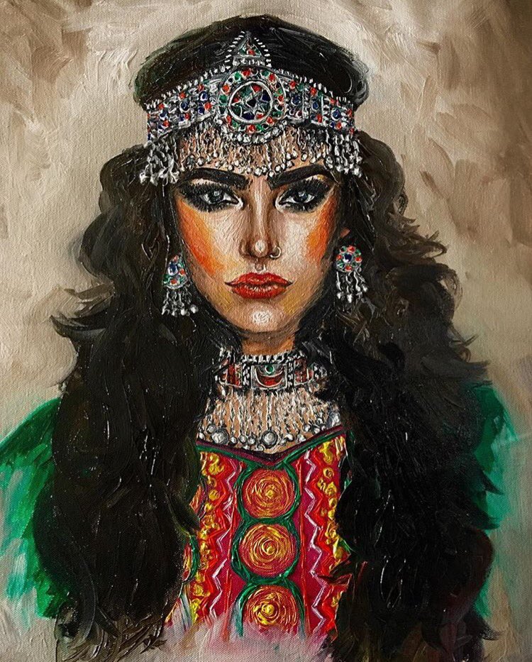 Afghanistan on Twitter: &amp;quot;Absolutely love this beautiful oil painting of an afghan  women in traditional attire ❤️😍🇦🇫 IG: paintings_by_hana  https://t.co/5oefsfxhKq&amp;quot; / Twitter