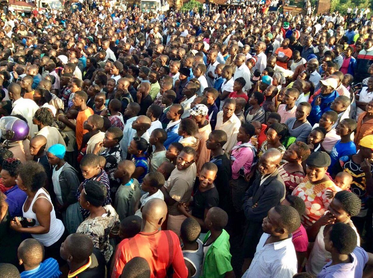 Rallying the people of Buwenge in Jinja today to confront &amp; quickly end the impunity and misrule in our country. People are awake &amp; ready!!