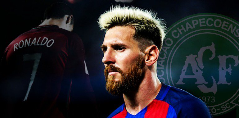 InvictosSomos's tweet photo. LOS MONSTRUOS SE SOLIDARIZAN. Los mensajes de Messi y CR7 tras la tragedia de Chapecoense: https://t.co/6S5b6B3vB8 https://t.co/8b7AtyFJUc