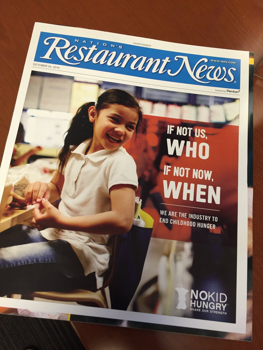 Giving back on #GivingTuesday? Consider <a href="/nokidhungry/">No Kid Hungry</a> &amp; help end childhood hunger. I’m a supporter. <a href="/NRNonline/">Restaurant News</a> is too. #NoKidHungry