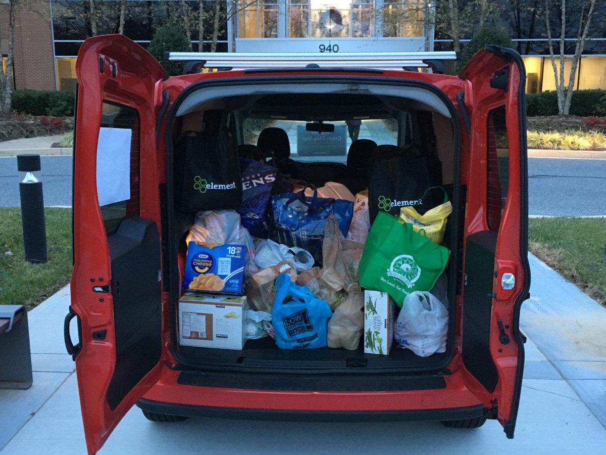 ElementFleet's tweet photo. All loaded up and ready for @MDFoodBank! #CramAVan #Fleetsgiving #GivingTuesday https://t.co/Gp9eEh3OqI