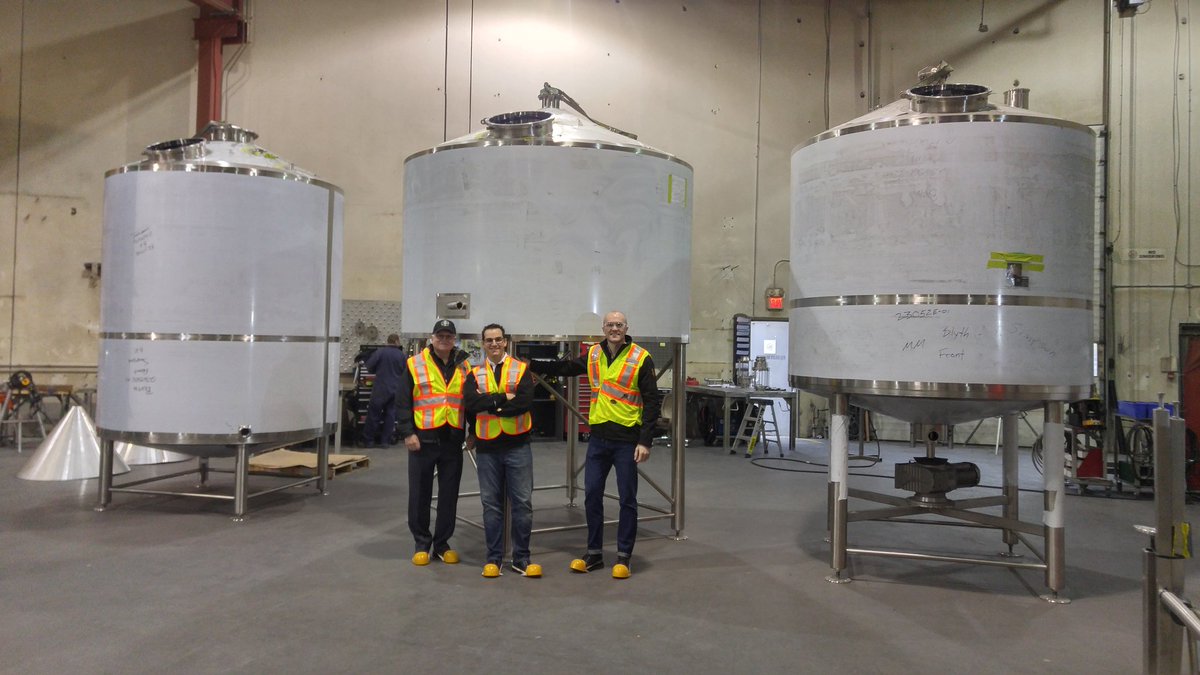 The @CowbellBrew brewhouse is coming together! Thanks @SdgrundySteve and NSI for the terrific hospitality! #Craftbeer