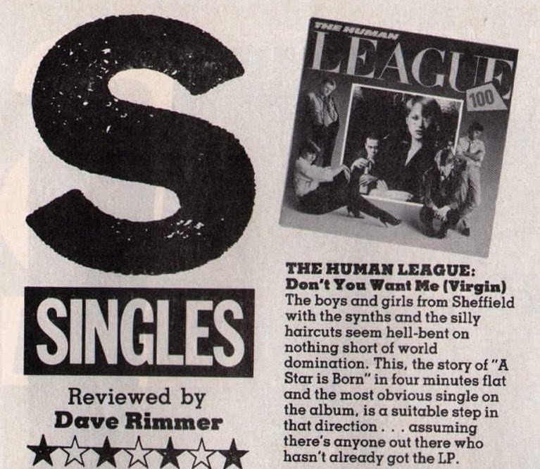 cs15's tweet photo. 35 years ago this week @humanleagueHQ & @Lubycat released this gem. Best pop single of all time? Very possible. #HumanLeague #DYWM #PopGem https://t.co/BxVqoj6NTM