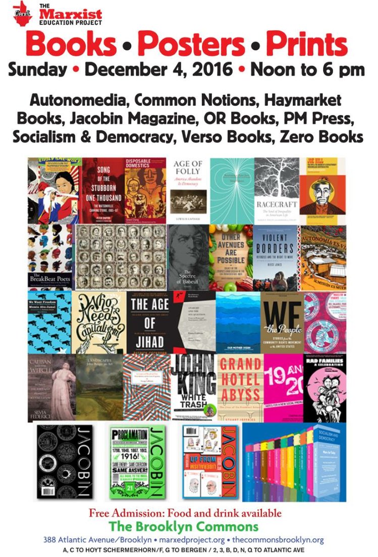 Hey NYC, join us at the Left Holiday Book and Print Fair Sunday, December 4th! facebook.com/events/1759187… <a href="/MarxEdProj/">Marxist Ed Project</a> <a href="/BrooklynCommons/">The Brooklyn Commons</a>