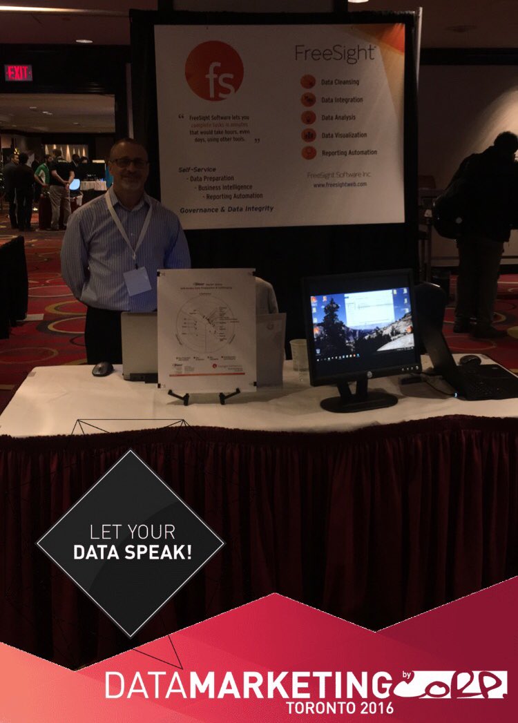 DataAIMarketing's tweet photo. Stop by @FreeSightSw 's Booth #112 at #DM2016 https://t.co/eaw3XhoMkM