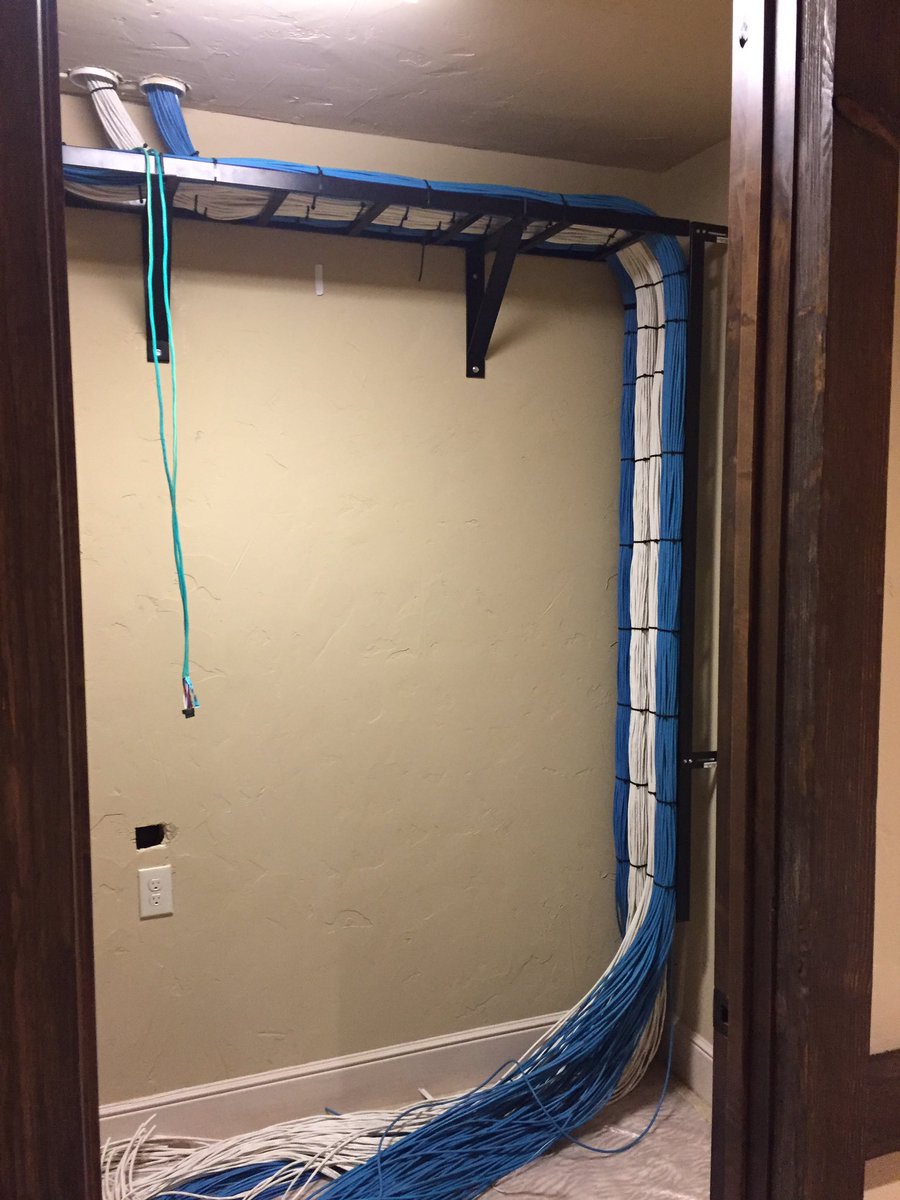 AVI_DFW's tweet photo. This rack room is getting organized and wired up. Lots more work to do in this gorgeous #westlake #vaqueroclub home. @elanhomesystems https://t.co/hArBSYHofz