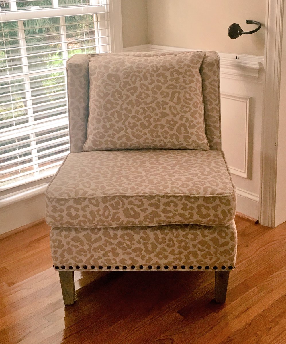 delightfullylon's tweet photo. It's only fitting that the first piece of furniture purchased for our house is a cheetah print chair #homedecor #homedesign #homeownership https://t.co/IWzPlNvsNX