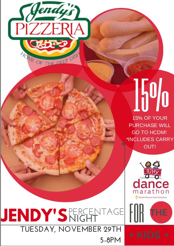 HanoverDM's tweet image. Take a break from homework and studying at Jendy's! The best pizza and breadsticks in Hanover 🍕🍕see the image below for more details!