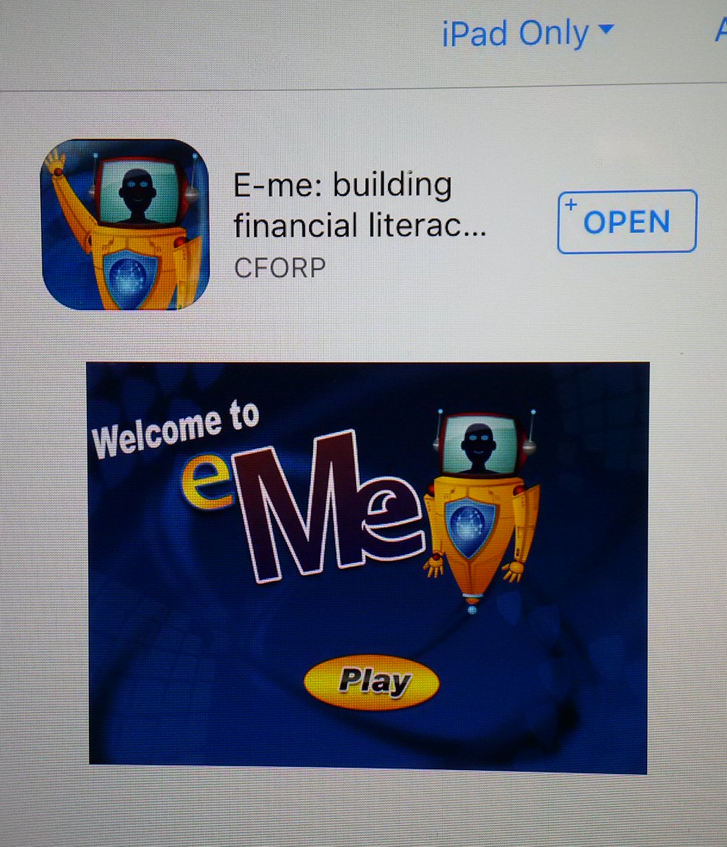 OERB_Resources's tweet photo. eMe: building financial literacy skills in a digital world. Free app for grade 7-8 students.  Search for eMe in App Store https://t.co/Ia0FO6nsOh