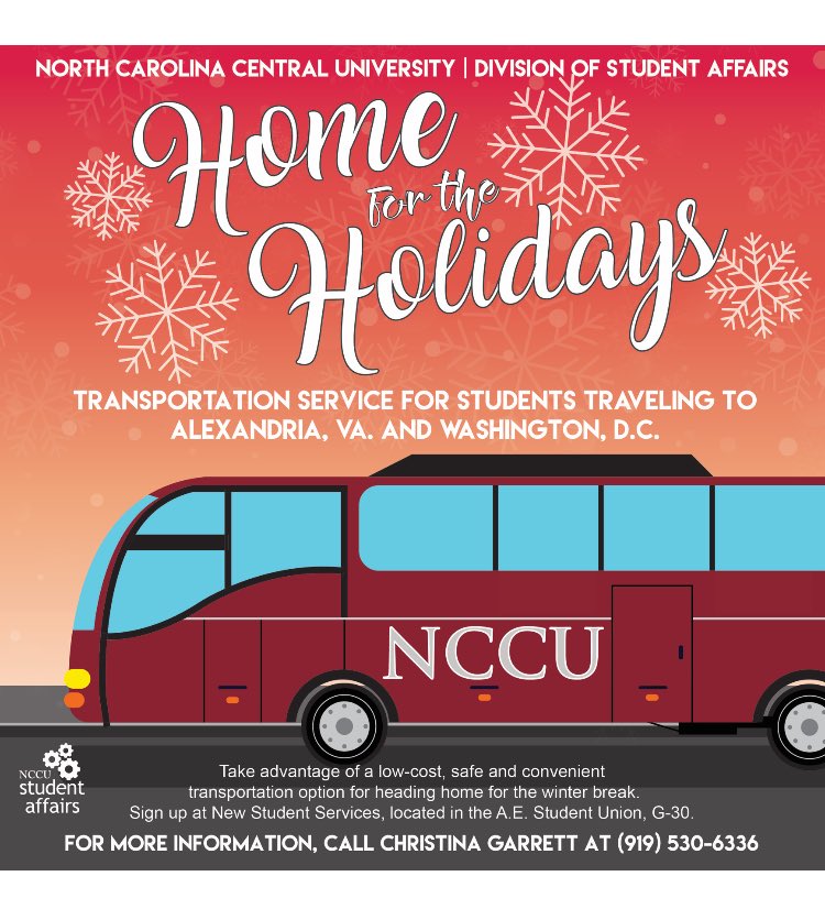 NCCULife's tweet photo. Need transportation? Well NCCU has you.Make sure you sign up in the Student Union G-30. #nccu20 #nccu19 #nccu18 #nccu17 https://t.co/tNUKAAxETY