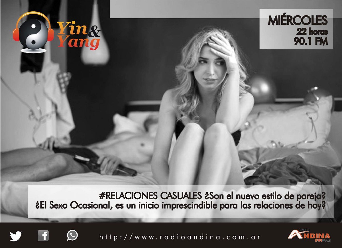 YinYYang_Mza's tweet photo. MAÑANA, 22 hs por @RadioAndinaMza y en VIVO dsd LOBBY BAR trataremos: RELACIONES CASUALES! Nuevo estilo de pareja? https://t.co/sbBr4MqrCH