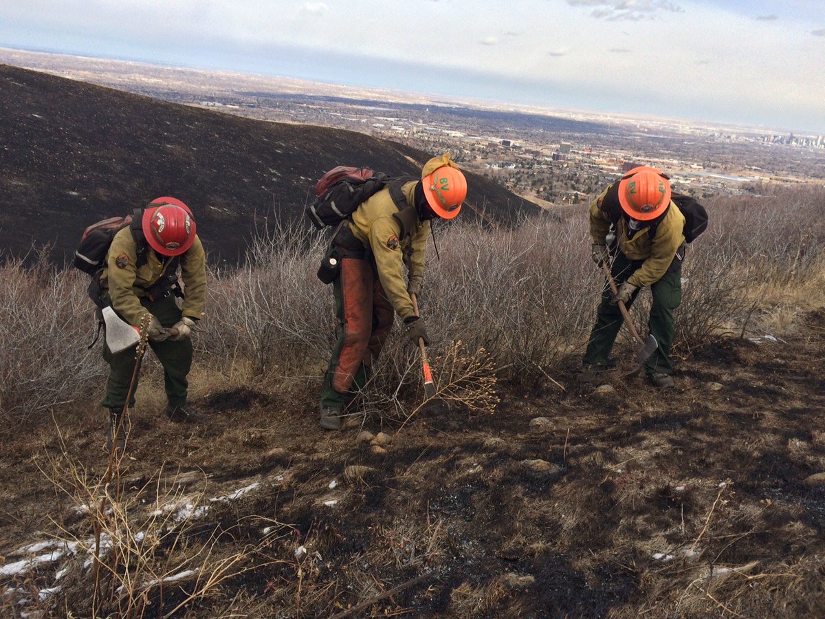 WestMetroFire's tweet photo. Chilly, hard work on mop up operations on the #greenmountainfire today. https://t.co/nvd2zA0BC2