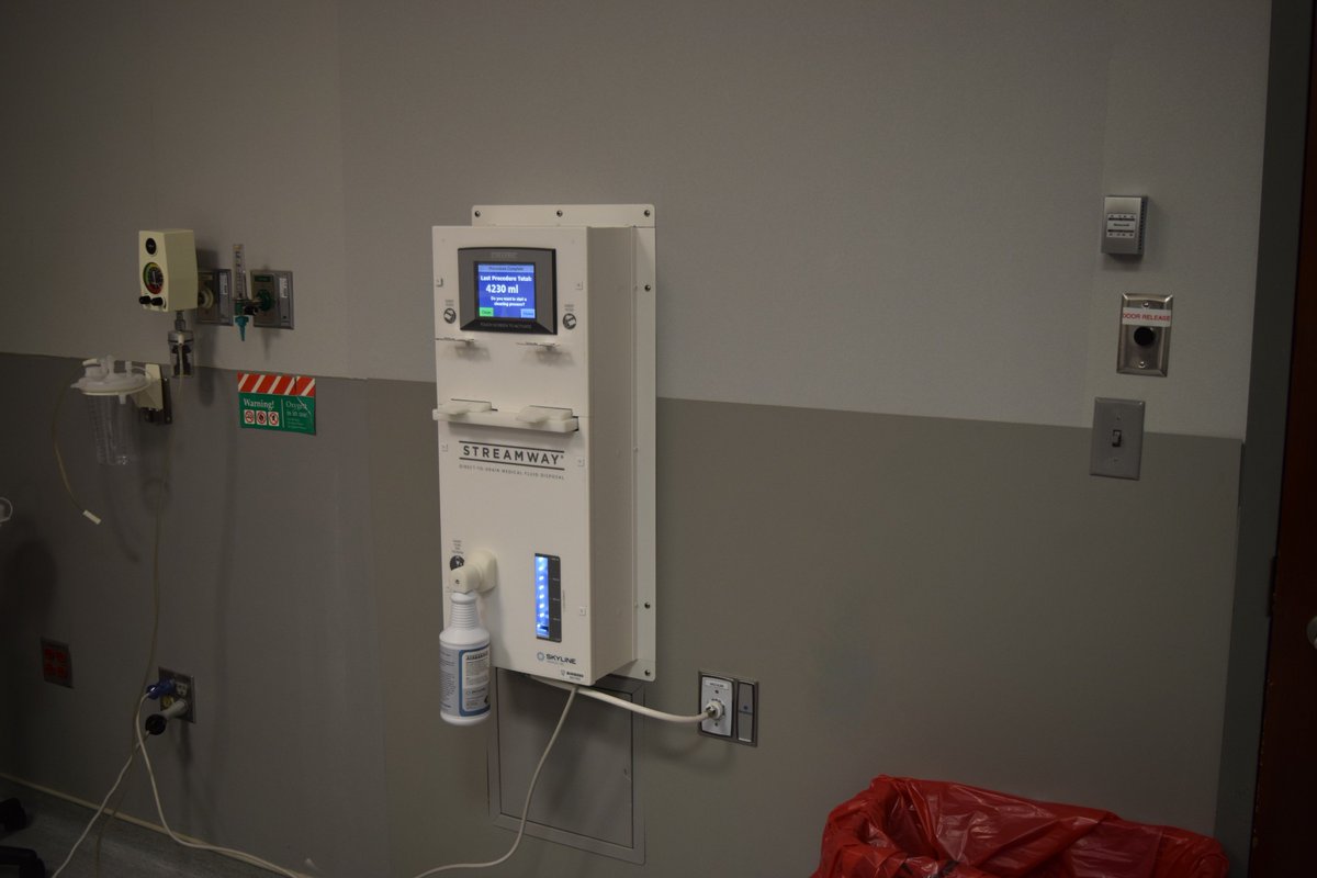Skyline_Medical's tweet image. Checking out our latest install in Rochester.  You won't be needing those suction canisters or evac bottles anymore! #streamway
