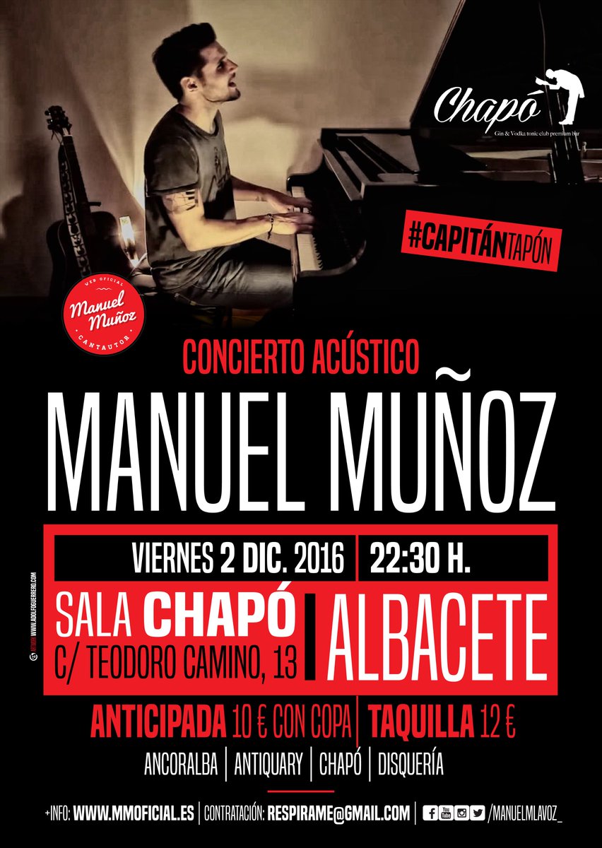 Chapo_Disco's tweet photo. Conciertos en @Chapo_Disco 
2   Diciembre @ManuelMLaVoz  
3   Diciembre @luisramiromusic  
17 Diciembre @mabumusica https://t.co/IylgQ5iQva