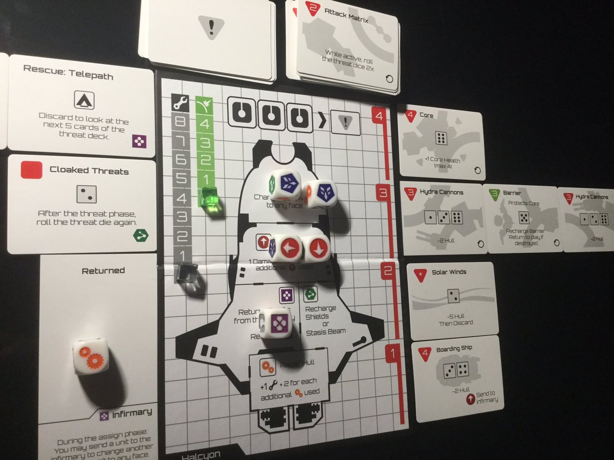 HGN_USA's tweet photo. Three more straight losses in #DeepSpaceD-6. I think I'm 1-10...in easy mode ! But still lots of dice chucking fun! https://t.co/VwCttH9odF